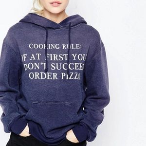 WildFox Cooking Rule Distressed Hoodie